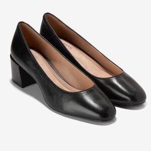 Elegant Black Women's Block Heel Shoes